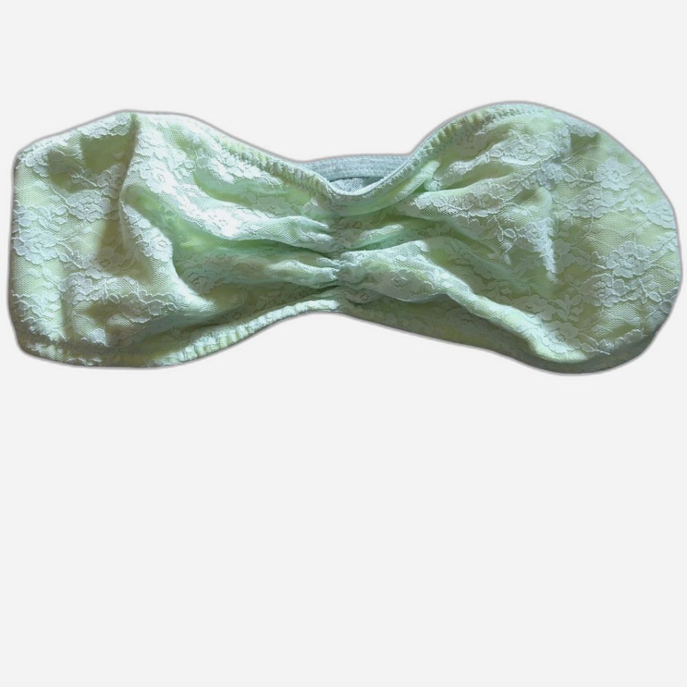 5 FOR $25 EVENT! Victoria’s Secret PINK Mint Floral Lace Bandeau Strapless Bra